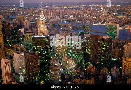 Manhattan, vista from World Trade Center, USA, New York City Stock Photo