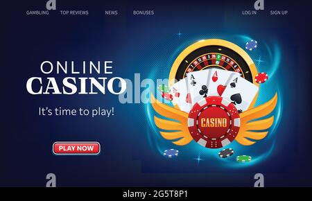 Premium Vector  Online casino play now concept with 3d roulette