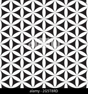 Seamless abstract geometric circle intersect pattern Stock Vector