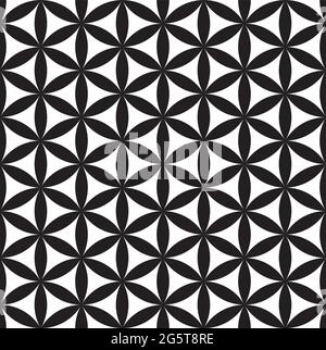 Seamless abstract geometric circle intersect pattern Stock Vector