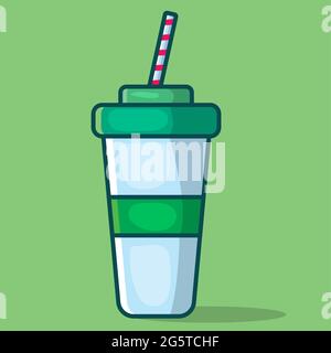 instant cup tea vector illustration in flat style Stock Vector