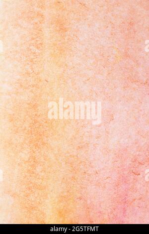 Hand painted pink yellow watercolor background. Watercolor wash. Multicolor texture. Stock Photo