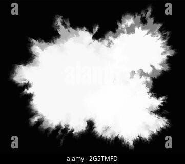 Ink stain slowly spreads over the paper. Stock Vector