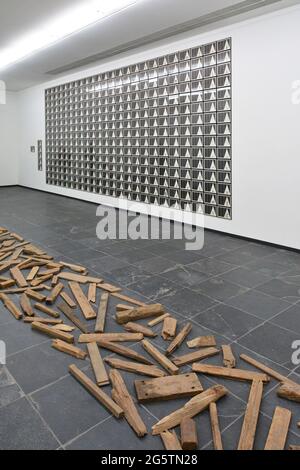 BELGIUM. FLANDERS. GHENT. EXHIBITION OF THE WORK OF THE AMERICAN ARTIST RICHARD LONG AT THE SMAK, TLE MUSEUM FOR ACTUAL ART IN GHENT. Stock Photo