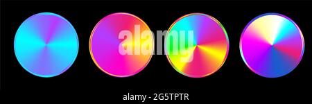 Radial gradient vector circle ring rainbow abstract design. Stock Vector