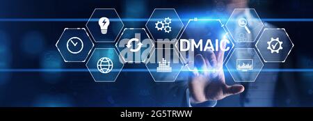 DMAIC SIx sigma lean manufacturing development technology concept. Stock Photo
