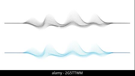 Vector background with color abstract wave dots Stock Vector