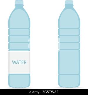 Simple water bottle in flat design Royalty Free Vector Image