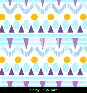 Sunny. Vector pattern in flat style. Digital Stock Vector