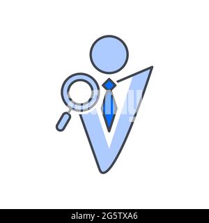 Online. Vector icon in outline style. Digital art Stock Vector