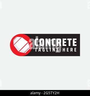 Illustration Vector Graphic Of Concrete Mixer Logo Design Template. Suitable For Construction Company, Real Estate Or Etc. Simple, Minimal And Easy To Stock Vector