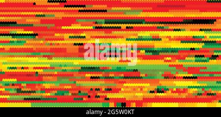 Striped pattern with reggae motif. Vector graphic background. CMYK colors Stock Vector