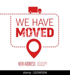 We are moving from one address to another address - minimalistic flyer ...