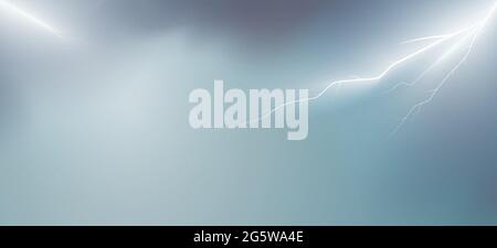 Sky lightning vector background with copy space. Stock Vector