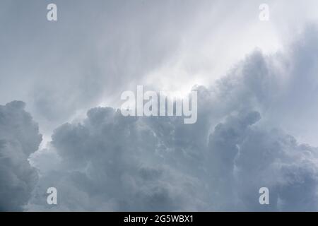 Dark storm clouds in the sky Stock Photo