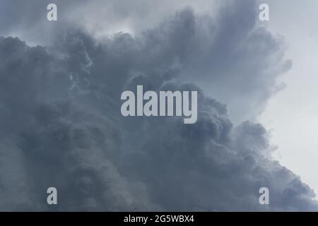 Dark storm clouds in the sky Stock Photo