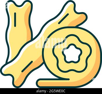 Tofu skin RGB color icon Stock Vector