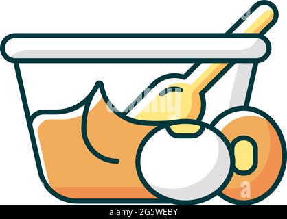 Miso RGB color icon Stock Vector