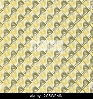 Square grid patterns with 3D effect yellow and brown gradient colored Stock Vector