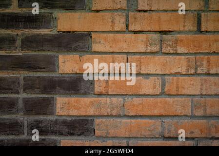brick wall of two colors. High quality photo Stock Photo