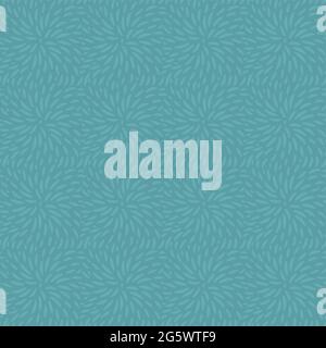 dusty blue-green hand drawn brush stroke seamless pattern. abstract dandelion petal. vector illustration for background, bed linen fabric, wrapping paper, scrapbooking. Stock Vector