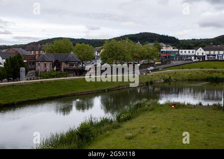 A view of Caerphilly, Wales from the castle on the 25th June 2021. Credit: Lewis Mitchell Stock Photo