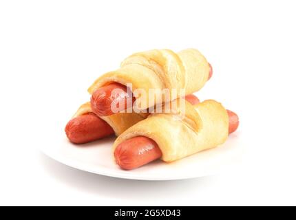 American Pigs in the Blank Isolated on a White Background Stock Photo