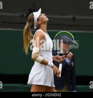 London, Gbr. 30th June, 2021. London Wimbledon Championships Day 3 30/06/2021 Katie Boulter (GBR) loses second round match Credit: Roger Parker/Alamy Live News Stock Photo