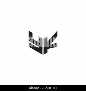 KY monogram initial logo with geometric shield and star icon design ...