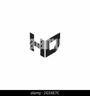 Initial Monogram Letter DH Logo Design Vector. DH Logo Design Template ...