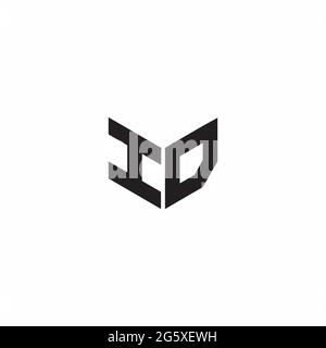 Initial Monogram Letter ID Logo Design Vector. ID Logo Design Template ...