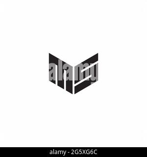 Logo Letter Monogram Initial Designs Template Isolated on White background Stock Vector