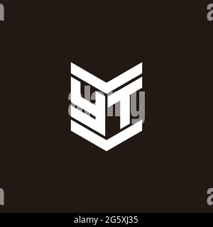 TY logo monogram emblem style with shield shape design template ideas ...