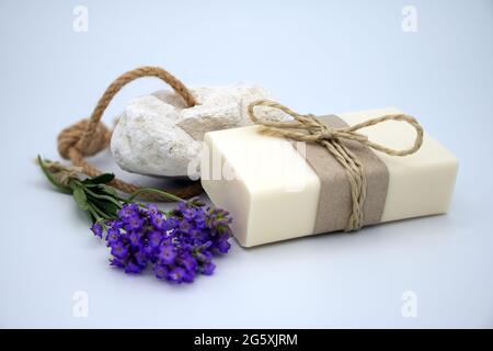 Soap made from natural ingredients Stock Photo
