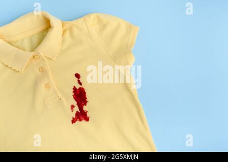 blood stains on a white shirt Stock Photo - Alamy