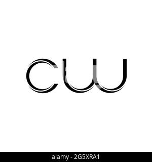 CW Logo monogram with slice rounded modern design template isolated on ...