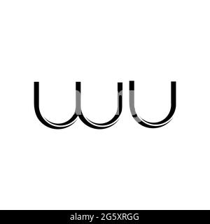 WU Logo monogram with slice rounded modern design template isolated on ...