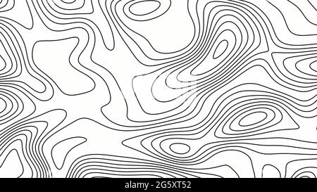 Fractal lines background. Topographic map like abstract backdrop. Stock Photo