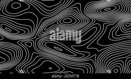 Fractal lines background. Topographic map like abstract backdrop. Stock Photo