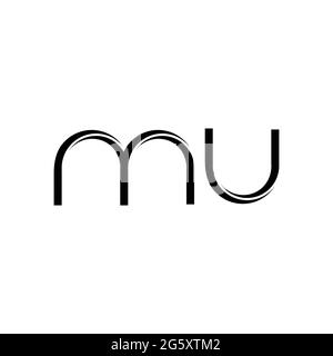 UM Logo monogram with slice rounded modern design template isolated on ...