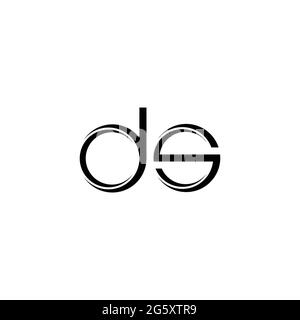 DS Logo monogram with slice rounded modern design template isolated on white background Stock Vector