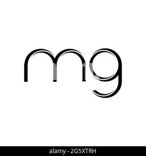 Gm initial monogram logo circle rounded Royalty Free Vector