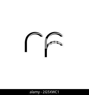 RF Logo monogram with slice rounded modern design template isolated on ...