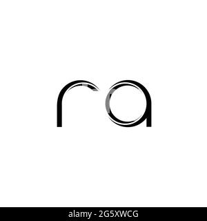 RA Logo monogram with slice rounded modern design template isolated on white background Stock Vector