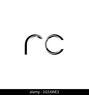 RC Logo monogram with slice rounded modern design template isolated on ...