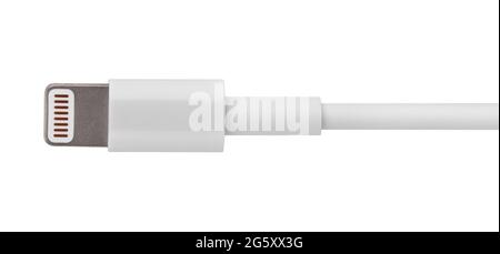 lightning plug path isolated on white Stock Photo