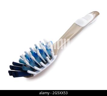 toothbrush path isolated on white Stock Photo