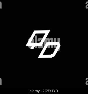 QD logo monogram with up to down style negative space design template ...