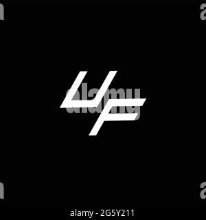 FU logo monogram with up to down style modern design template isolated ...