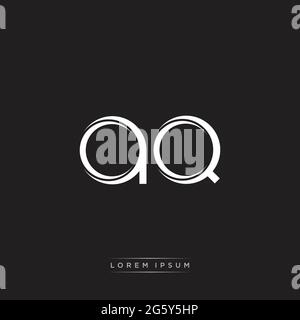 Initial Letter Split Lowercase Logo Modern Monogram Template Isolated on Black White colors with vector 10 Stock Vector